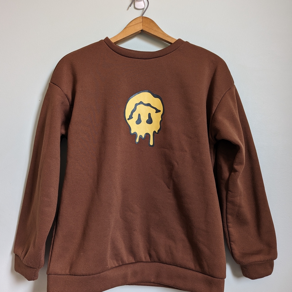 Graphic Brown Crewneck Sweater